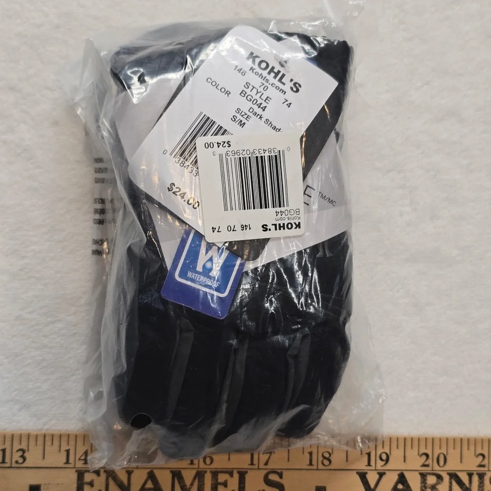 Kohl’s Waterproof‎ Winter Gloves Dark Shade Unisex S/M Cold Weather